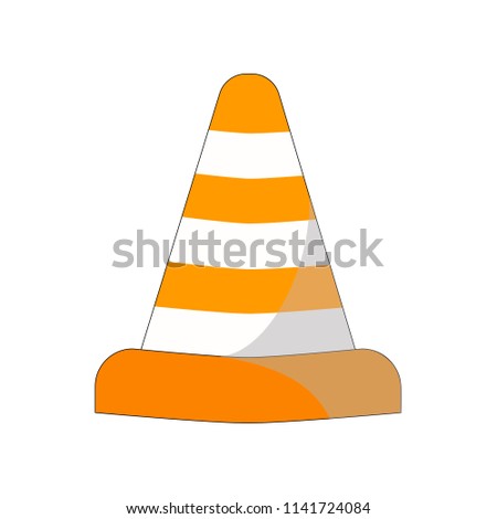Road cone icon. Traffic cone icon. Flat illustration of traffic cone vector icon for web. Cone, under construction flat style colorful, vector icon for info graphics, websites, mobile and print media.