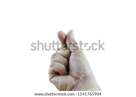 finger heart  style isolated on white background