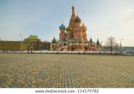 Saint Basil's Cathedral, at Red Square, Moscow, Russia Royalty-Free Stock Photo #114179782
