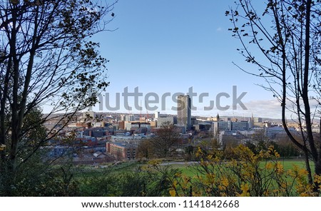 Sheffield City Skyline from Cholera Monument Gardens
