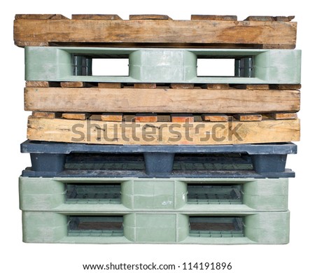Wood and plastic stack use for cargo