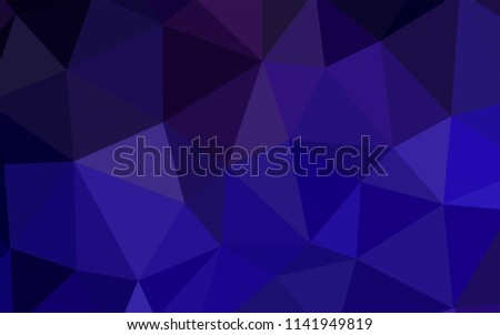 Dark Purple, Pink vector abstract mosaic pattern. Elegant bright polygonal illustration with gradient. Best triangular design for your business.