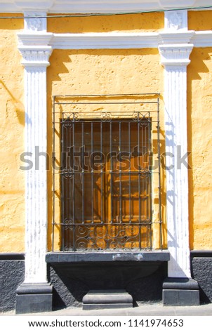 Architecture detail in town of Arequipa Peru