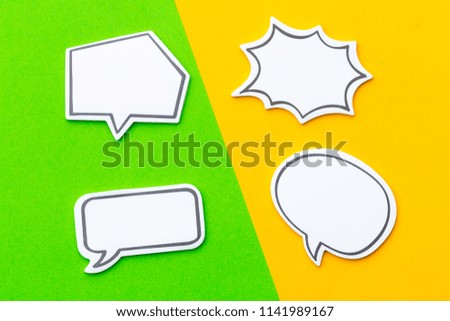 Social Media Chat Concept. Blank empty chat bubble for text