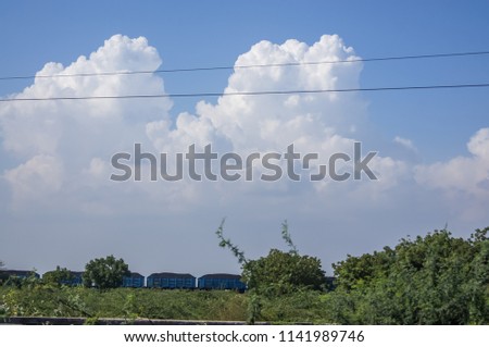 Beautiful Clouds in the blue sky, Nature Background