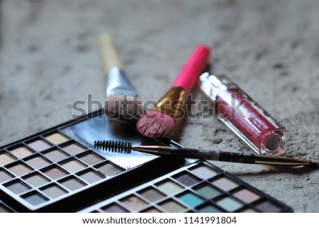 make-up tool on a stone slab