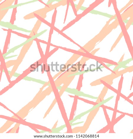 Seamless Vector Pattern. Grunge Texture with Brush Strokes for Calico, Wrapping, Cotton. Trendy Background in Modern Style. Noisy Seamless Texture.