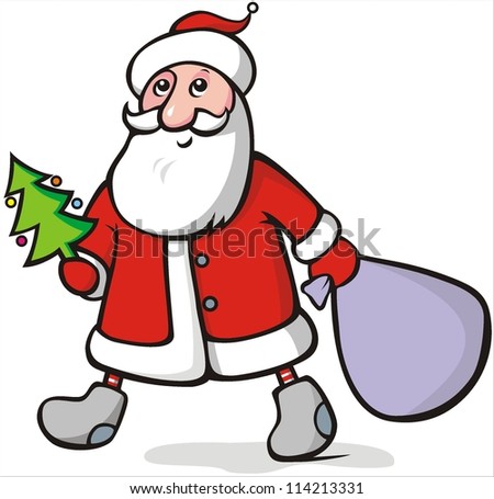 Vector image of Santa