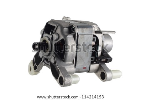 electric engine on white background