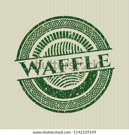Green Waffle rubber grunge stamp