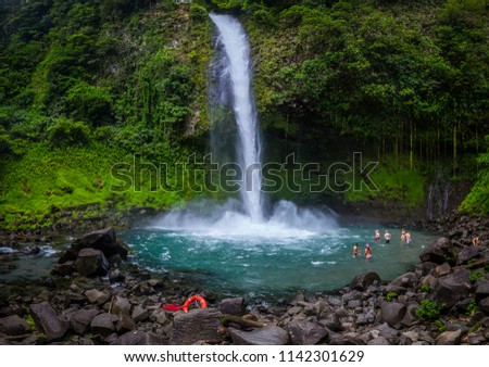 La Fortuna waterfall, Costa Rica Royalty-Free Stock Photo #1142301629