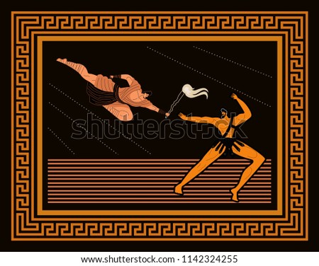 prometheus giving fire to man