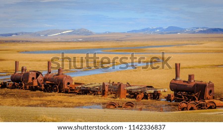 Last Train to Nowhere Solomon Alaska Royalty-Free Stock Photo #1142336837