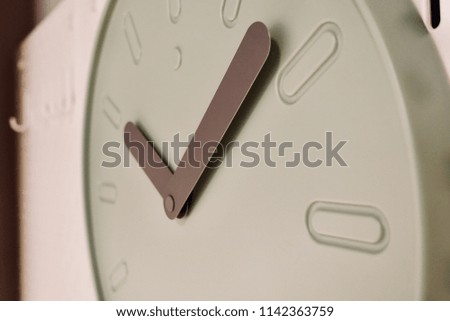 Interior design decoration concept of modern design clock on wall, business times