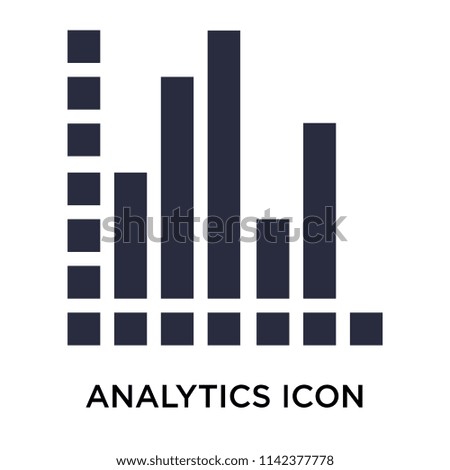 Analytics icon vector isolated on white background for your web and mobile app design, Analytics logo concept