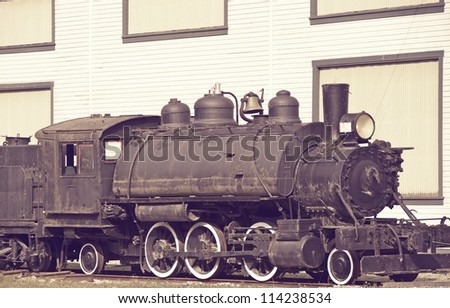 Rustic Old Steam Locomotive - Historic Railroad Transportation. Transportation Photo Collection.