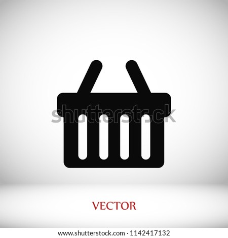 Shopping basket icon vector, Vector EPS 10 illustration style