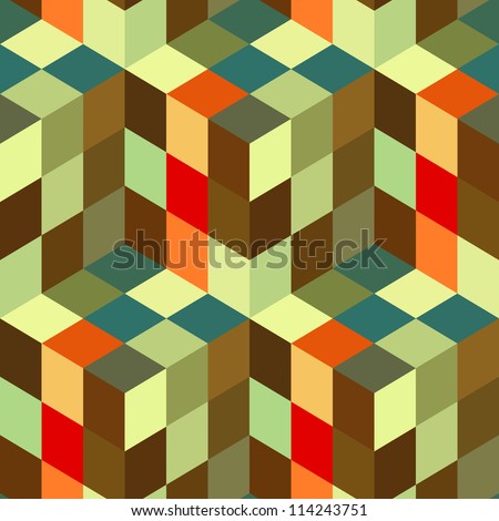 Abstract hexagon mosaic. Vector illustration.