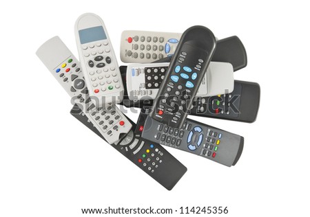 TV remote control isolated on white background