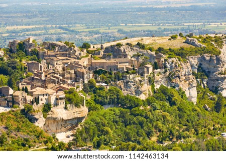 Provencal village Les Baux de Provence Royalty-Free Stock Photo #1142463134
