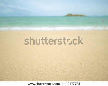 Tropical Idyllic ocean Blue sky and beautiful Beach in vacation time,Holiday on the beach,Summer concept.