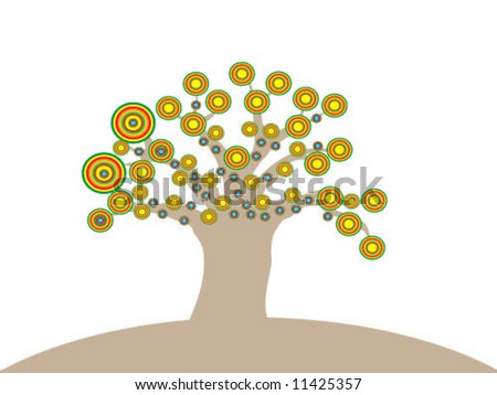 tree with flowers - illustration