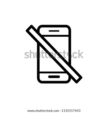 No phone vector icon illustration.