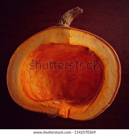 Cutted half pumpkin