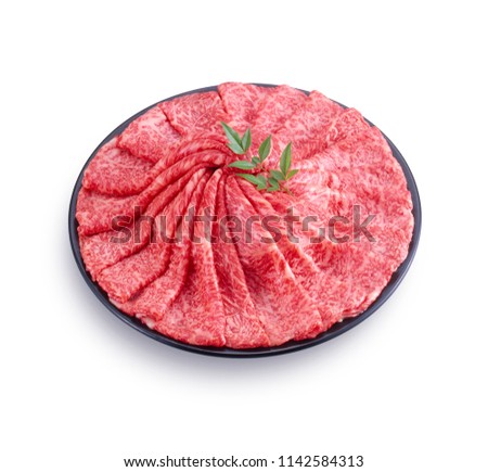 fresh raw meat beef for sukiyaki