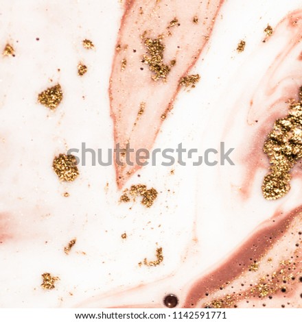 Magic artwork. Fantastic coral colors. Natural luxury. Modern background. Style incorporates the swirls of marble or the ripples of agate. Contemporary fine art.  Mixed paints with golden powder.