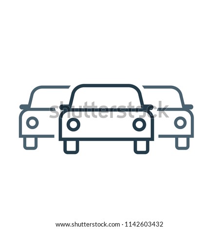 Car Fleet icon. Clipart image isolated on white background Royalty-Free Stock Photo #1142603432