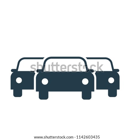 Car Fleet icon. Clipart image isolated on white background Royalty-Free Stock Photo #1142603435