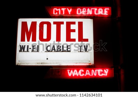 Motel street sign