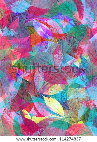 Abstract background of colorful autumn leaves