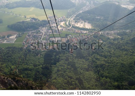 Scenic views from the mountain Untersberg, Salzburg