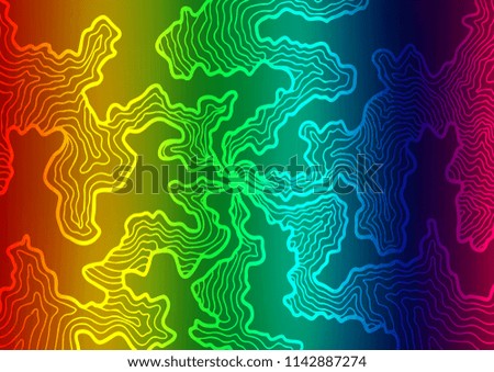 Light Multicolor, Rainbow vector template with lava shapes. A vague circumflex abstract illustration with gradient. A completely new marble design for your business.