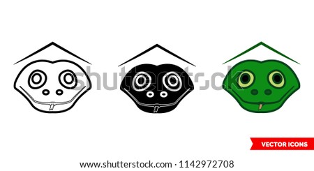 Terrarium filled icon of 3 types: color, black and white, outline. Isolated vector sign symbol.