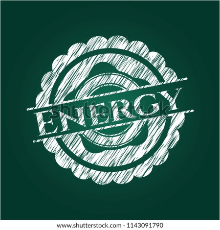 Energy chalkboard emblem