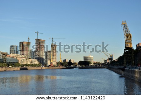 construction of high-rises at Puerto Madero, Buenos Aires, Argentina