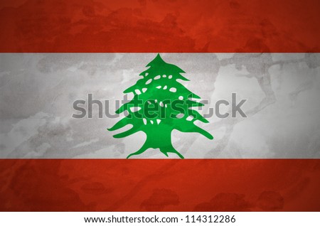  Grungy Lebanese Flag