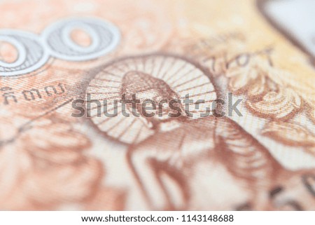 Close up the Cambodia Riel Banknotes