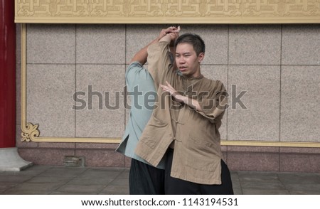 Taiji martial arts training