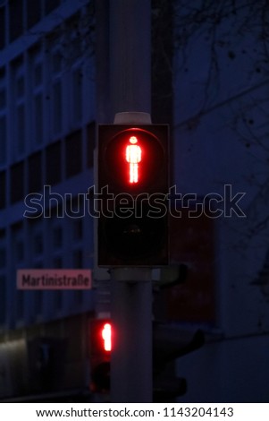 Red traffic light, Germany