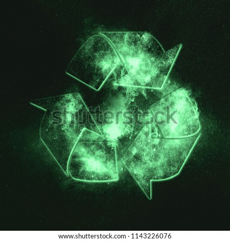 Recycle Sign. Green symbol