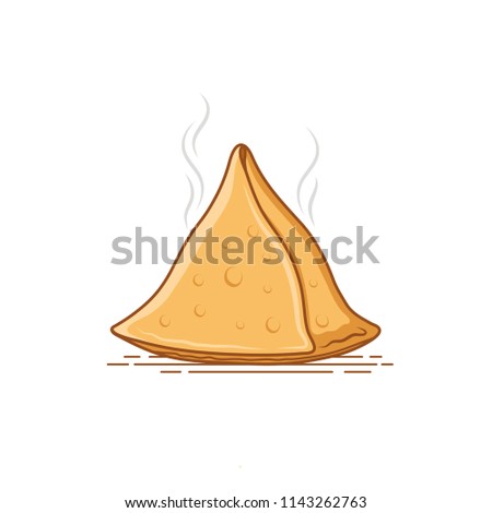 hot samosa vector illustration Royalty-Free Stock Photo #1143262763