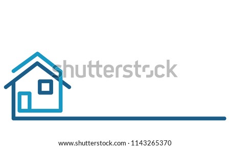 Real Estate Logo, house on white, stock vector illustration Royalty-Free Stock Photo #1143265370