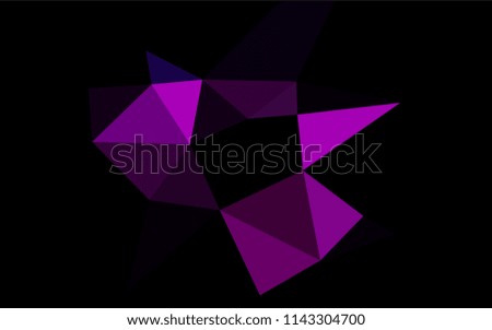 Dark Purple vector polygon abstract backdrop. Colorful abstract illustration with gradient. The completely new template can be used for your brand book.