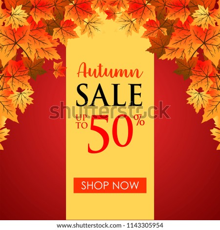 Autumn background sale vector