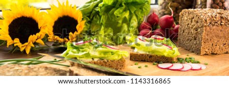 sadwiches with vegetables on sunny day