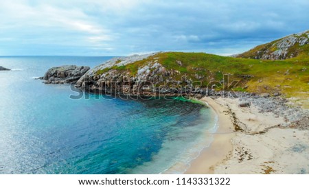 Beautiful Sheigra Beach and cliffs at Shegra North Scotland